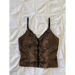 Cropped Lingerie Tank Top